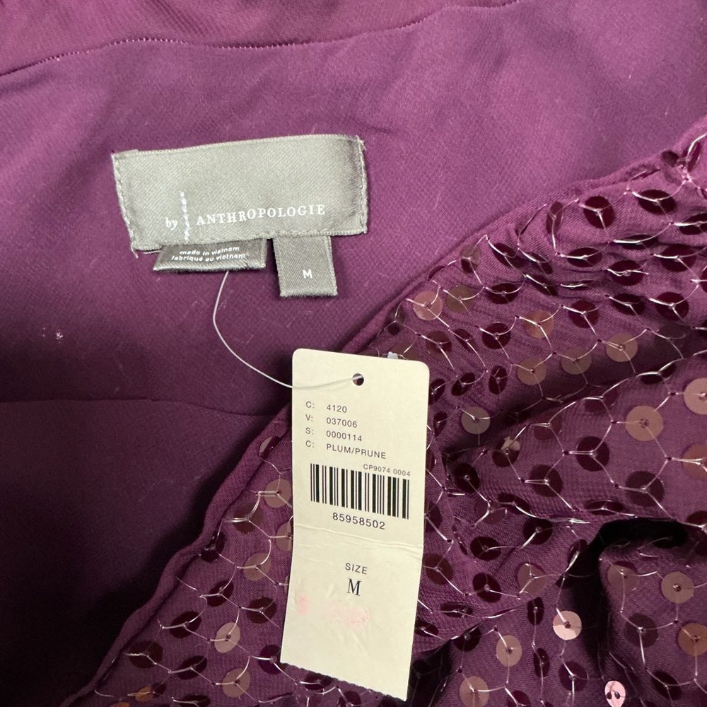 Anthropologie Plum Sequin Maxi Skirt - Picture 5 of 6